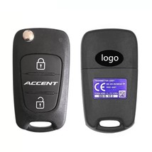 CN020122 1/3/5/10 Pieces  2 Button Remote Key For 2010-2013 Accent Flip Fob 43HZ - £93.01 GBP