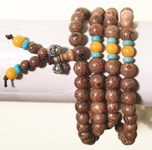 Handmade Wenge Mala Bracelet/Necklace (8307), 108 Beads - £18.97 GBP