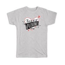 Heart Arrow : Gift T-Shirt Valentines Day Love Romantic Girlfriend Wife Boyfrien - £14.46 GBP
