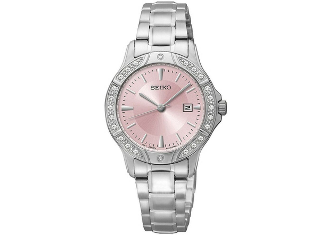 NEW* Seiko SUR869 Womens Quartz Stainless Steel Watch MSRP $225
