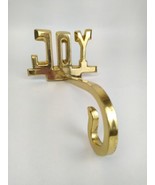 Vintage JOY Solid Brass Long Arm Stocking Holder/Hanger Christmas Rare M... - $942.26 MXN