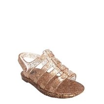 Wonder Nation Infant Toddler Girls Gold Sparkle Jelly Sandal Shoes Size 5 NEW - £8.57 GBP