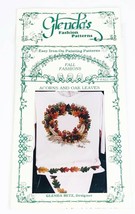 Acorns and Oak Leaves Iron On Painting Pattern Fall Craft Glenda 1995 - £8.69 GBP