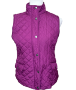 Talbots Diamond Quilted Vest Women’s Size XS Dark Pink Pockets Outdoors ... - $344.86 MXN
