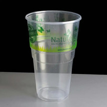 50x Plastic Pint Flexy Glasses Cups Eco-friendly OXO-Biodegradable - £18.13 GBP