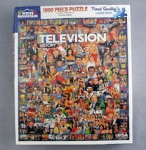 White Mountain Television History Puzzle TV Photo Collage 1000 pc with B... - £11.41 GBP
