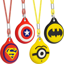 Airtag Holder for Kids [ 4 Pack ] Cute Cartoon Air Tag Necklace Keychain for Kid - £17.59 GBP