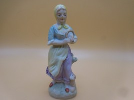 Vtg Porcelain Figurine Women with Dog Made in Occupied Japan - £10.19 GBP