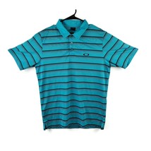 Oakley Performance Polo Shirt Regular Fit Striped Green Golf Mens Size Small - £19.74 GBP