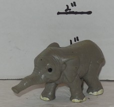 Pretend Play 1&quot; Elephant PVC figure Hard Plastic Cake Topper pachyderm - £3.77 GBP