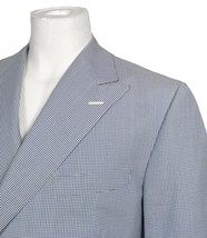 NEW Hickey Freeman Sportcoat (Blazer)! 44 Reg  Gingham Double Breasted  USA Made - £352.01 GBP