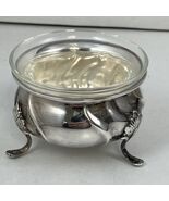 830S Silver Carl M Cohr Denmark Salt Cellar With Glass Liner 45.5g - $89.05