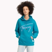 TOMMY HILFIGER Womens Sweatshirt Blue Pullover Hoodie Long Sleeve Size M - £9.93 GBP
