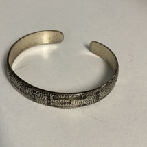 Large 8&quot; Vintage Arts Crafts Wohelo Camp Fire Girl Sterling Silver Cuff Bracelet - £38.89 GBP