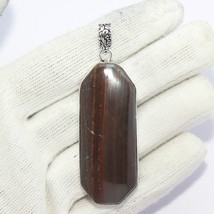 Natural Iron Tiger Eye Gemstone Handmade 925 Silver Plated Pendant Jewelry 2.7&quot; - $6.79