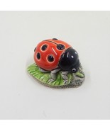 Coad Peru Pottery Large Lady Bug Enamel Clay 2-1/4 Inches Signed - $24.99