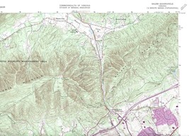 Salem Quadrangle Virginia 1963 USGS Topo Map 7.5 Minute Topographic - £18.47 GBP