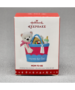Hallmark 2016 Mom to Be Teddy Bear Baby Bottle Ornament Shower Gift Topper - $8.95