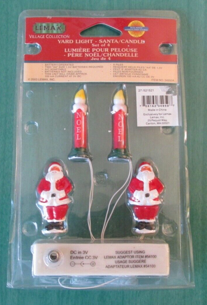 Primary image for LEMAX VILLAGE COLLECTION  - YARD LIGHT - SANTA/CANDLE - 34950A - NIP!