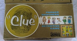 Vintage 1963 Clue Board Game Parker Brothers Collectible Looks Complete In Box - $19.75