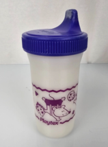 Vintage Playtex Plastic Sippy Cup Purple Mice Mouse with Valve 1997 90s - £13.17 GBP