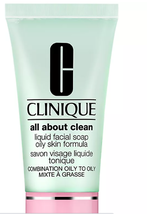 Clinique All About Clean Liquid Facial Soap Oily Skin Formula 1oz 30ml NeW - £8.29 GBP
