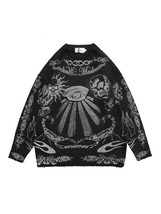 Skull Print Distressed Sweater - $39.99