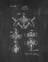Boat&#39;s Steering Wheel Patent Print - Chalkboard - $7.95+