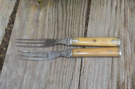 Antique BONE HANDLED 3-Tine Fork, Secure Handle, Civil War Era, VG Conditions - £19.43 GBP