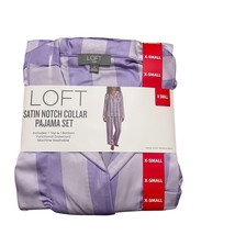 LOFT Womens Size X-Small Pajama Notch Satin Collar Button Shirt Drawstri... - $368.13 MXN