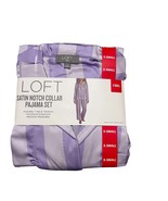 LOFT Womens Size X-Small Pajama Notch Satin Collar Button Shirt Drawstri... - $368.13 MXN