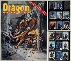 Dragon Magazine #180 w/ 1992 AD&amp;D TSR RPG Fantasy Art Trading Card Sheet Insert - £13.44 GBP