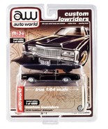 1975 Cadillac Eldorado Black Custom Lowriders 1:64 Diecast Autoworld Black - $18.79