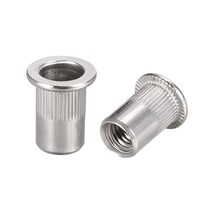 uxcell M8 304 Stainless Steel Rivet Nuts Flat Head Insert 10 Pcs - £11.79 GBP