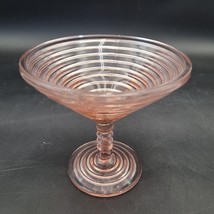 Vintage Anchor Hocking Manhattan Pink Depression Martini Cocktail Glass ... - $27.22