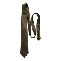 Tattersall London Handmade Silk Tie – Brown Olive Diagonal Stripe – 57&quot; ... - $19.00