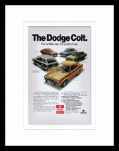 ORIGINAL Vintage 1974 Dodge Colt 11x14 Framed Advertisement - $39.59
