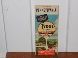 Vintage Tydol Flying A Gasoline Road Map of Pennsylvania - €10,39 EUR