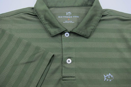 NWOT $108 Southern Tide Performance Green Stripe Skipjack Polo Shirt Size S - £23.73 GBP