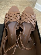 Coach Brown Leather sandals NIB - £47.84 GBP