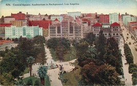 DB Postcard CA Da605 Central Square Auditorium Birds Eye View Los Angeles 1918 - £3.74 GBP