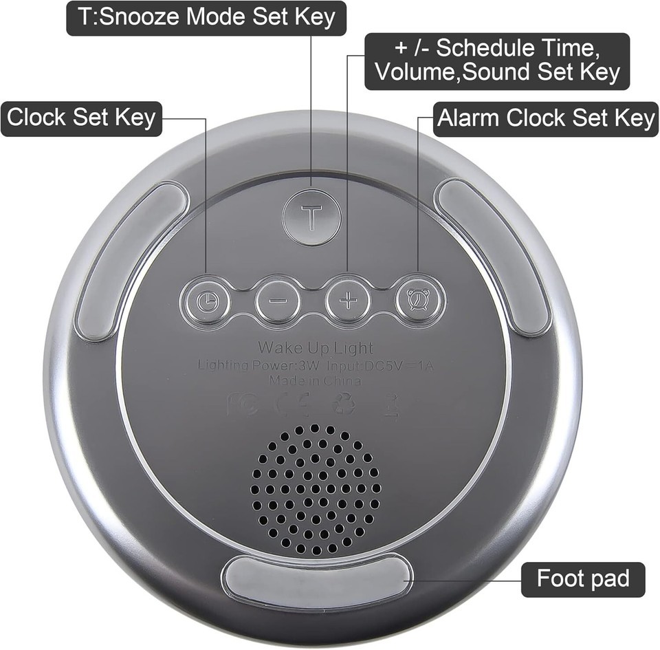 Dimmable Night Light with Sunrise Alarm and Snooze Timer for Children's Bedrooms Item image 10
