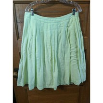 Calvin Klein Size 10 Skirt Yellow Green A-lined Flare Lined Modest - £15.68 GBP