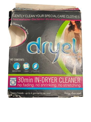 Dryel 30 Min In-Dryer Cleaner Kit Original NEW; Cleans 2 loads; Breezy - $6.38