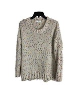 Seven7 Womens Sweater Adult Size Small Beige Cable Knit Balls Long Sleeve - $22.34