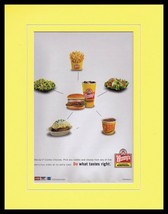 2005 Wendy&#39;s Do What Tastes Right Framed 11x14 ORIGINAL Vintage Advertis... - £27.68 GBP