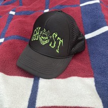 Ghost embroidered black hat with neon green embroidery - £34.44 GBP