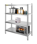 VEVOR Stainless Steel Shelving 48x24x59 Inch 4 Tier Adjustable Shelf Sto... - $4,873.35 MXN