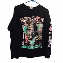 Yazbek Poetic Justice Tupac Shakur 2Pac Graphic Tie Dye Long Sleeve  L T Shirt - £30.33 GBP