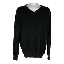 Tommy Hilfiger Men&#39;s Black V-Neck Pullover Sweater Size Large - £22.39 GBP